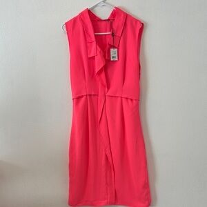 Tahari Vibrant Pink Midi Dress